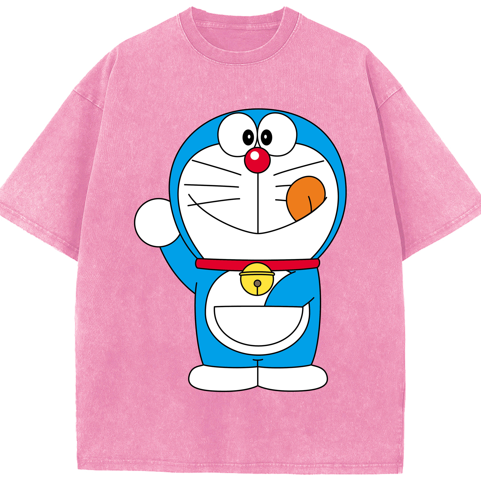 （画像用） ドラえもん Doraemon 綿100% ヴィンテージ風 半袖Tシャツ（フロントプリント）